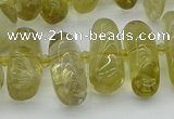 CNG5452 15.5 inches 10*14mm - 12*22mm nuggets lemon quartz beads