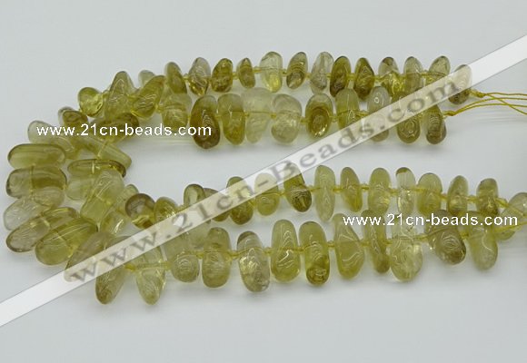 CNG5452 15.5 inches 10*14mm - 12*22mm nuggets lemon quartz beads