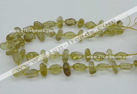 CNG5453 15.5 inches 10*14mm - 12*22mm nuggets lemon quartz beads