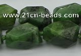 CNG5457 12*16mm - 15*25mm faceted nuggets Canadian jade beads