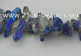 CNG5466 15.5 inches 6*10mm - 8*20mm nuggets plated quartz beads