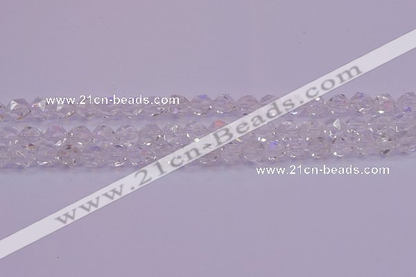 CNG5471 15.5 inches 6mm faceted nuggets white crystal beads