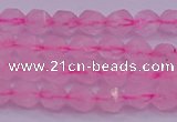 CNG5481 15.5 inches 6mm faceted nuggets rose quartz beads