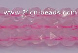 CNG5482 15.5 inches 8mm faceted nuggets rose quartz beads