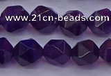CNG5494 15.5 inches 12mm faceted nuggets amethyst gemstone beads