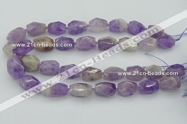 CNG5510 12*16mm - 15*25mm faceted nuggets lavender amethyst beads