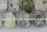 CNG5520 12*16mm - 15*20mm faceted nuggets white opal gemstone beads
