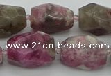 CNG5523 12*16mm - 15*25mm faceted nuggets pink tourmaline beads