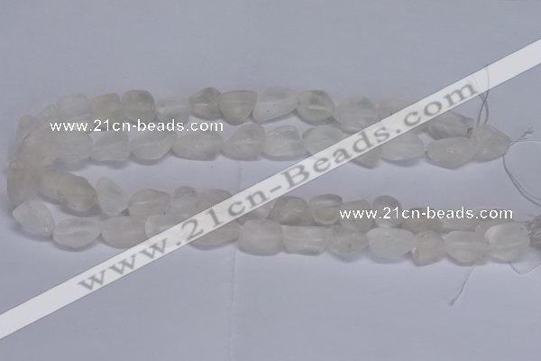 CNG5530 15.5 inches 10*14mm - 12*16mm nuggets white crystal beads