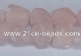 CNG5531 15.5 inches 10*14mm - 12*16mm nuggets rose quartz beads