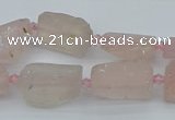 CNG5551 15.5 inches 10*15mm - 15*20mm nuggets rose quartz beads