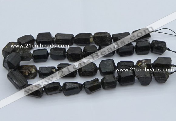 CNG5554 15.5 inches 15*18mm - 18*25mm nuggets black tourmaline beads