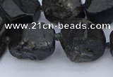 CNG5556 15.5 inches 15*20mm - 18*22mm nuggets black tourmaline beads