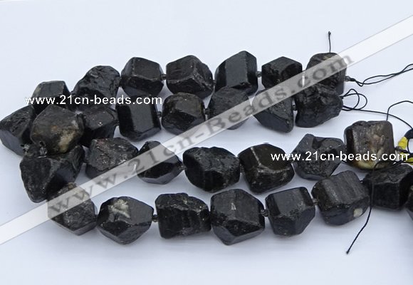 CNG5557 15.5 inches 18*22mm - 22*25mm nuggets black tourmaline beads