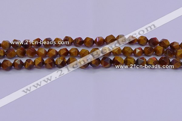 CNG5576 15.5 inches 6mm faceted nuggets yellow tiger eye beads