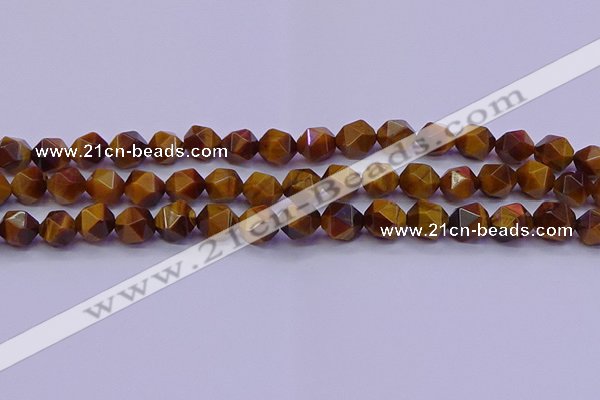 CNG5577 15.5 inches 8mm faceted nuggets yellow tiger eye beads