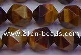 CNG5579 15.5 inches 12mm faceted nuggets yellow tiger eye beads