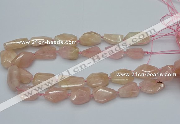 CNG5590 15.5 inches 15*20mm - 22*30mm faceted freeform morganite beads