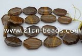 CNG5597 20*30mm - 35*45mm faceted freeform tiger iron beads