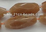 CNG5612 15.5 inches 15*35mm - 18*40mm faceted rice moonstone beads