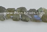 CNG5620 6*9mm - 10*16mm nuggets labradorite gemstone beads