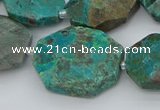 CNG5622 18*25mm - 22*30mm freeform chrysocolla gemstone beads