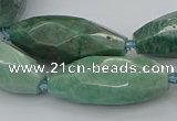 CNG5639 15.5 inches 15*35mm - 18*40mm faceted rice amazonite beads