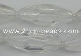 CNG5647 15.5 inches 15*35mm - 18*40mm faceted rice white crystal beads