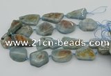 CNG5673 15.5 inches 25*35mm - 30*40mm freeform aquamarine beads