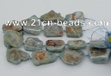 CNG5674 15.5 inches 30*40mm - 35*45mm freeform aquamarine beads