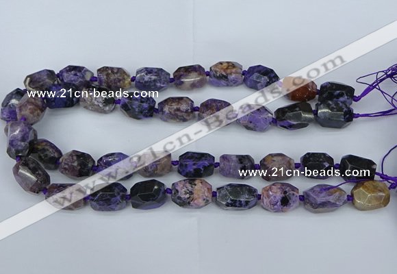 CNG5685 15.5 inche 12*16mm - 15*20mm faceted nuggets charoite beads