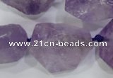 CNG569 20*30mm - 25*40mm faceted nuggets amethyst gemstone beads