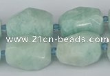 CNG5693 15.5 inches 12*16mm - 15*25mm faceted nuggets amazonite beads