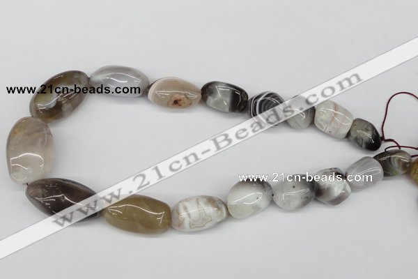 CNG57 15.5 inches 12*18mm - 25*35mm nuggets botswana agate beads