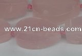 CNG5705 15.5 inches 22*30mm - 28*35mm freeform rose quartz beads