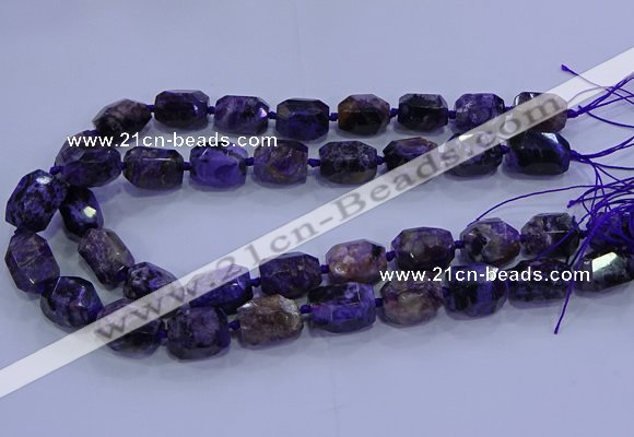 CNG5710 15.5 inches 12*16mm - 13*18mm faceted nuggets charoite beads