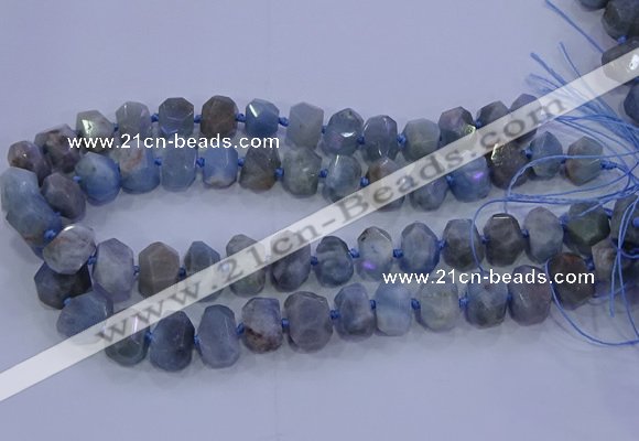 CNG5718 15.5 inches 10*14mm - 13*18mm faceted nuggets aquamarine beads