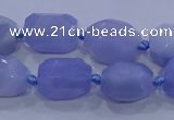 CNG5728 12*16mm - 13*18mm faceted nuggets blue lace agate beads