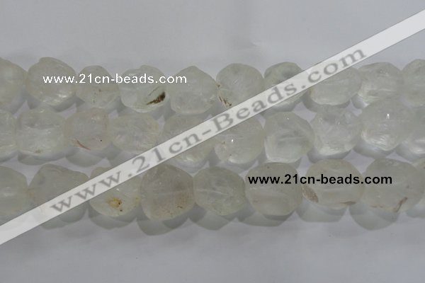 CNG573 15.5 inches 16*18mm nuggets white crystal beads