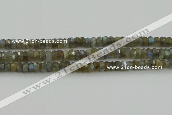 CNG5752 15.5 inches 6*9mm faceted nuggets labradorite beads