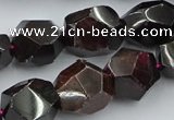 CNG5756 15.5 inches 13*18mm - 15*20mm faceted nuggets garnet beads