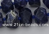 CNG5763 15.5 inches 12*16mm - 15*20mm faceted nuggets sodalite beads