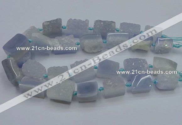 CNG5774 15.5 inches 15*20mm - 20*25mm freeform blue lace agate beads