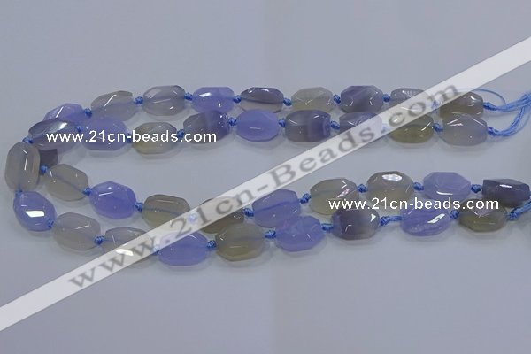 CNG5776 10*14mm - 12*16mm faceted freeform blue lace agate beads