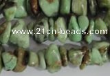 CNG578 15.5 inches 4*10mm nuggets african turquoise chips beads