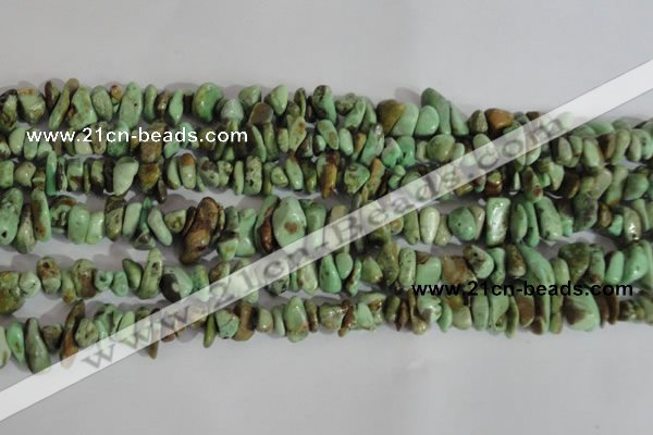 CNG578 15.5 inches 4*10mm nuggets african turquoise chips beads