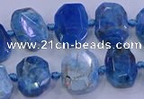 CNG5788 10*14mm - 12*16mm faceted freeform apatite beads