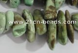 CNG579 15.5 inches 8*20mm nuggets african turquoise chips beads