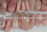 CNG580 15.5 inches 4*10mm nuggets pink opal gemstone chips beads