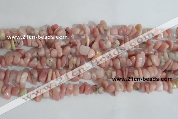 CNG580 15.5 inches 4*10mm nuggets pink opal gemstone chips beads